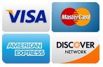 We accept Visa, Mastercard, Discover, and American Express for payment